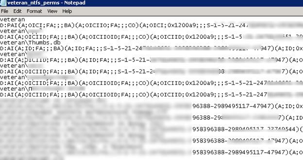 permisos de archivo ntfs en formato SDDL