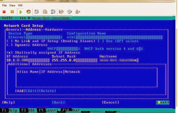 configuración de ip de la tarjeta de red