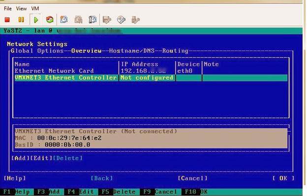 vmxnet3 no configurado
