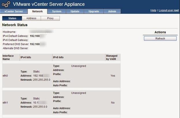 dirección ip adicional vcsa