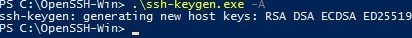 generar clave ssh con ssh-keygen.exe
