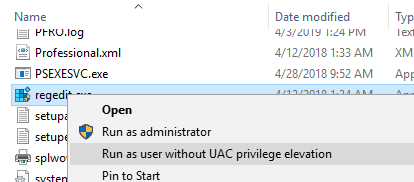 Ejecute el programa como usuario sin elevación de privilegios UAC