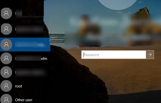 muestre al usuario del dominio registrado en la pantalla de inicio de sesión de Windows 10
