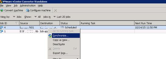 Sincronizar cambios en la fuente con VM