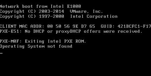 error de arranque: sistema operativo no encontrado