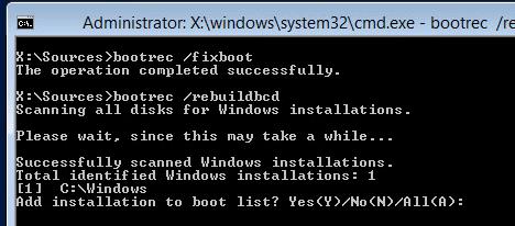 bootrec / fixboot