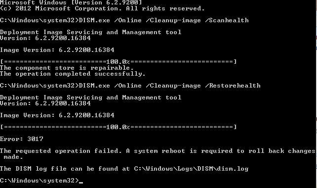 DISM.exe / En línea / Imagen de limpieza / Restorehealth DISM.exe / En línea / Imagen de limpieza / Restorehealth