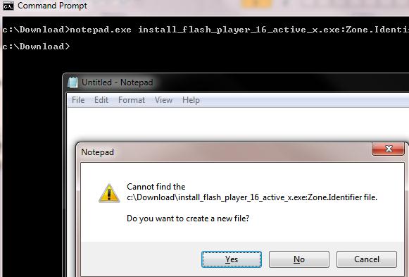 Crear identificador de zona para el archivo exe