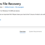Uso de la herramienta de recuperación de archivos de Windows (WINFR) en Windows 10