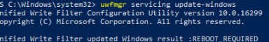 actualización de mantenimiento de uwfmgr-windows