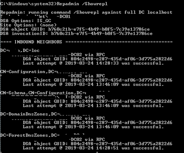 herramienta repadmin del directorio activo
