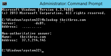 lista de servidores nslookup dns