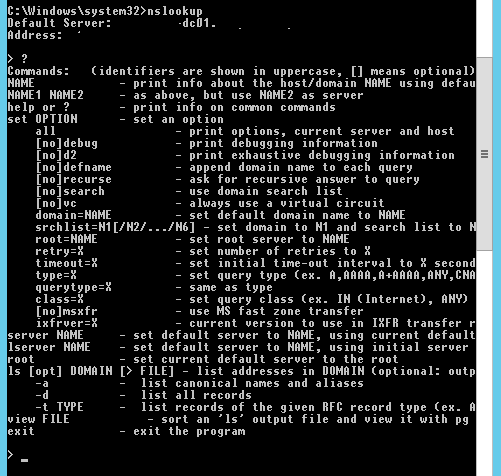 encontrar todos los servidores dns en el dominio