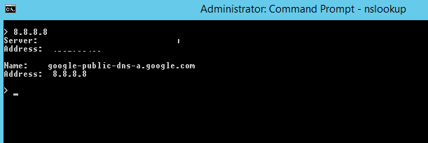 nslookup show servidor dns