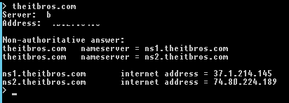 nslookup lista todos los registros