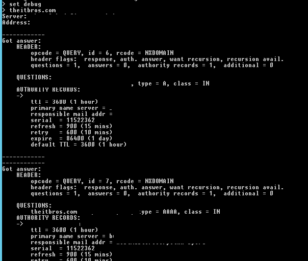 cómo encontrar todos los servidores dns en el dominio