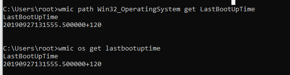 comprobar el tiempo de actividad del servidor de Windows