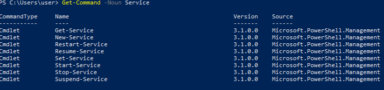 obtener servicio de powershell