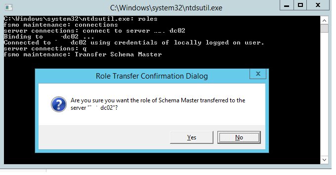 transferir el rol de maestro de esquema