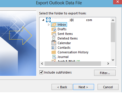 cargar pst en Office 365