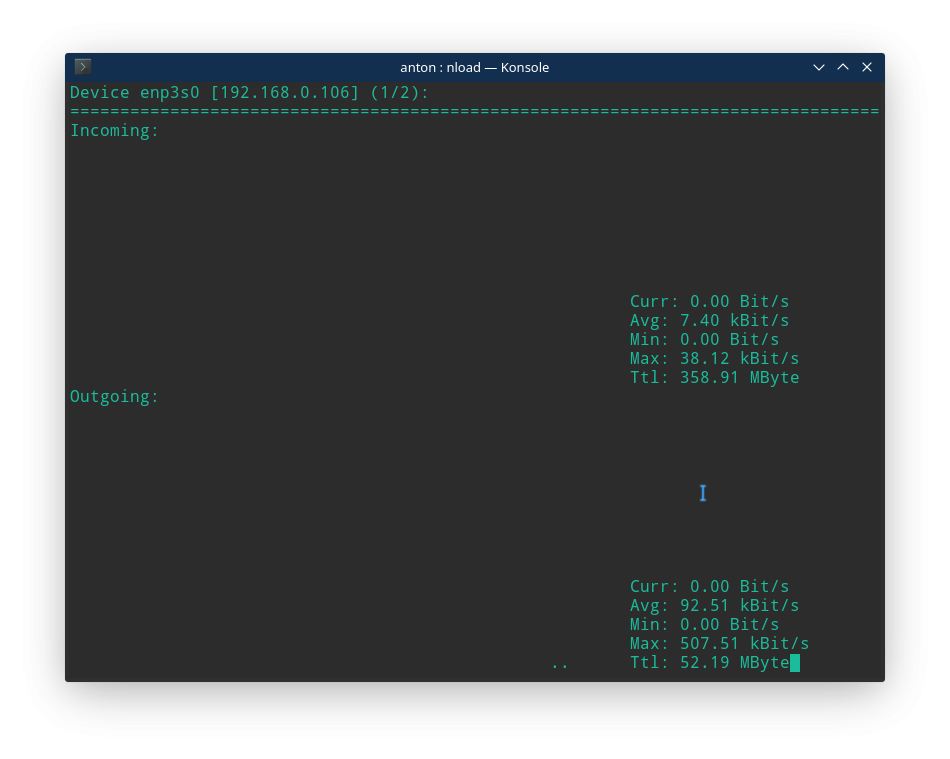 comprobar el uso del ancho de banda linux