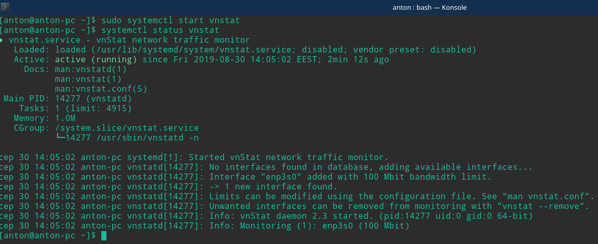 comprobar la utilización de la red linux