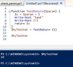 valor de retorno de powershell de la función valor de retorno de powershell de la función