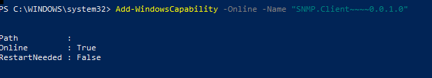 servicio snmp de windows 10