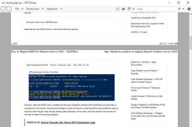 escritor de documentos de microsoft xps guardado