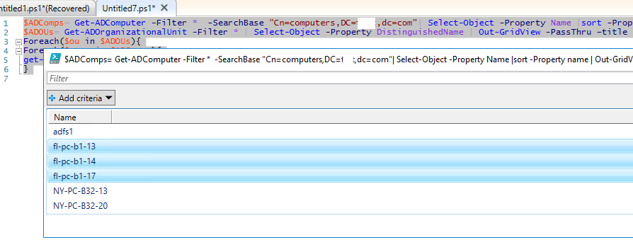 mover computadoras a nuestro powershell