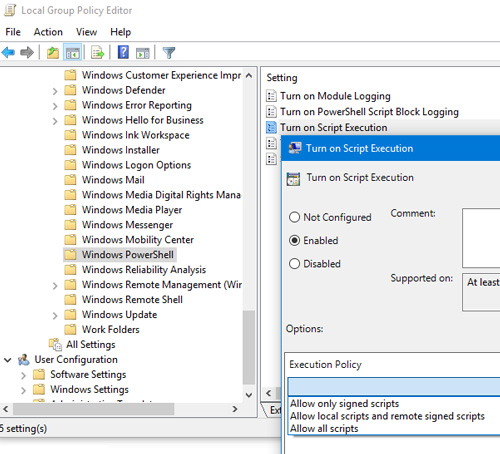 ¿Cómo configurar la política de ejecución de PowerShell en Windows 10 ...