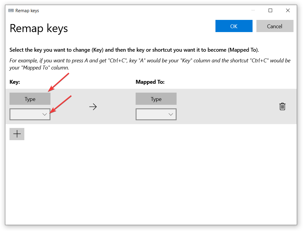 Teclas de reasignación de windows 10