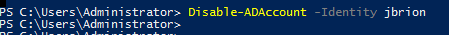 deshabilitar powershell de la cuenta publicitaria