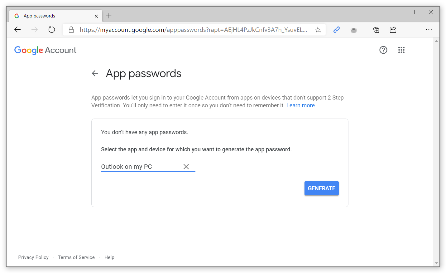 como configurar gmail en Outlook