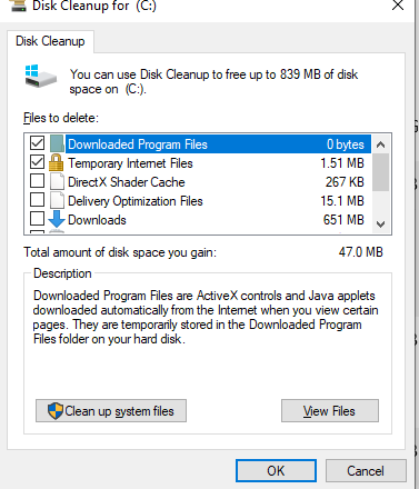 eliminar archivos temporales windows 10