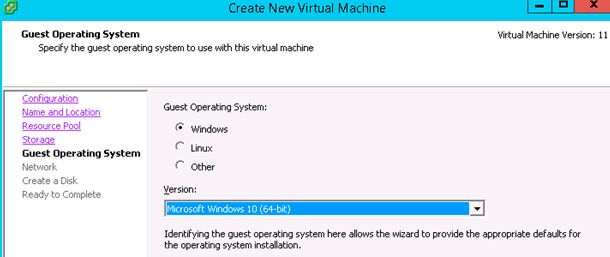 máquina virtual del sistema operativo
