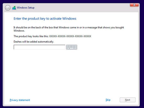 clave de configuración de Windows
