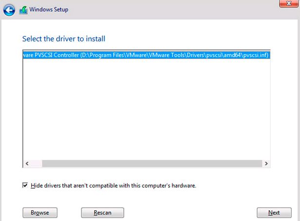 controlador vmware windows 10