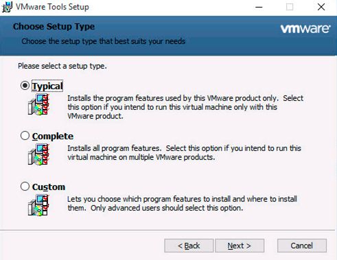 configuración de herramientas vmware