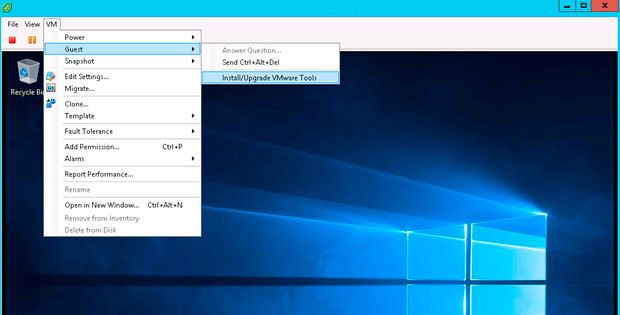actualizar las herramientas de VMWare