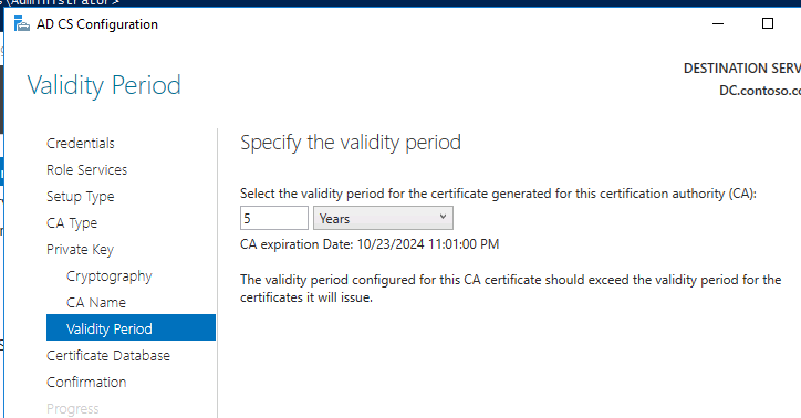 servicios de certificados de windows server 2016