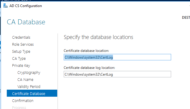 servicios de certificados en el controlador de dominio
