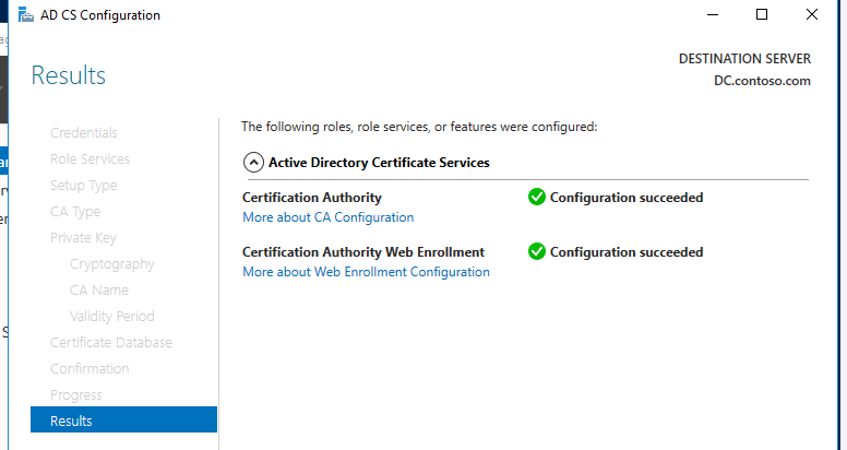 directiva de servicios de certificados del directorio activo