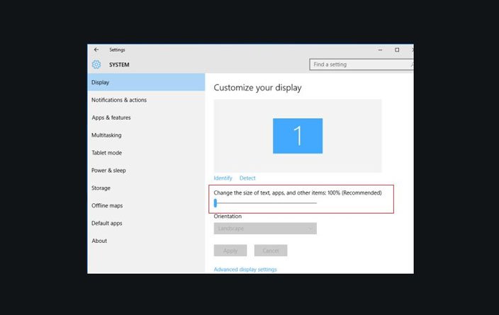 fuente de windows 10 borrosa
