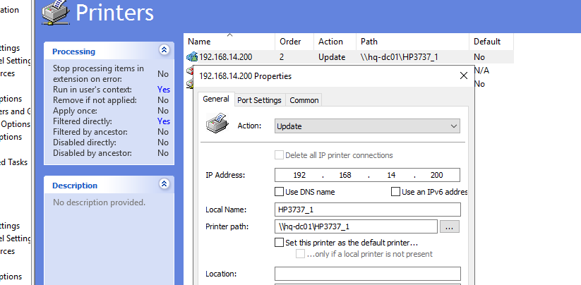 impresoras de mapas via gpo