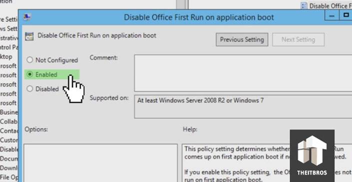 Office 2013 habilitar la primera ejecución