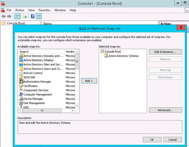 esquema del directorio activo