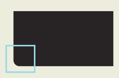 Una esquina redondeada Una esquina redondeada