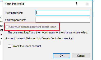 cambiar la contraseña en el próximo inicio de sesión de powershell