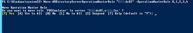 PowerShell mover roles fsmo